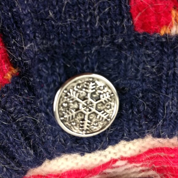 Vintage Woolrich Sweater Wool Mohair Fair Isle Christmas Cardigan Womens Small - Picture 3 of 11